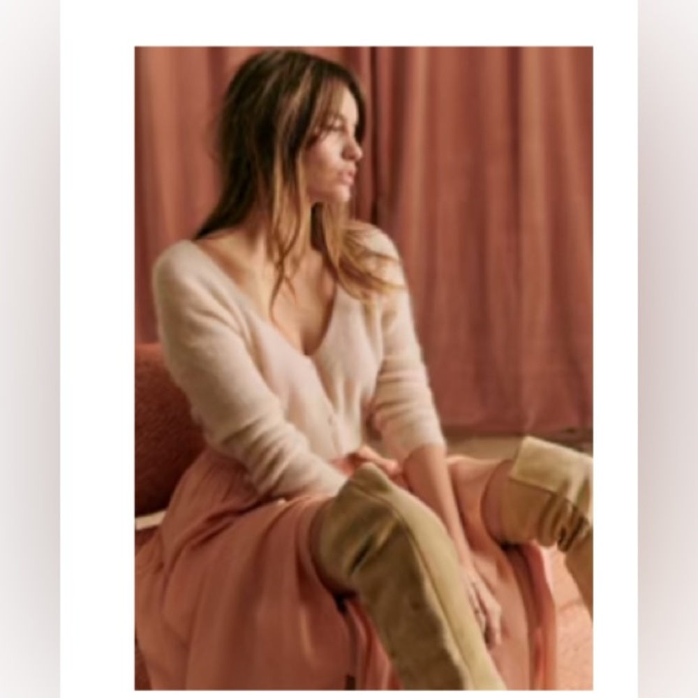 Sezane Barry Cardigan Rosy Beige - Size XS
